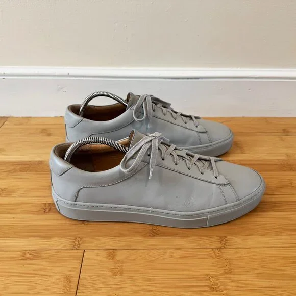 Men's Koio leather sneaker - light grey - size 11 - Picture 5 of 11